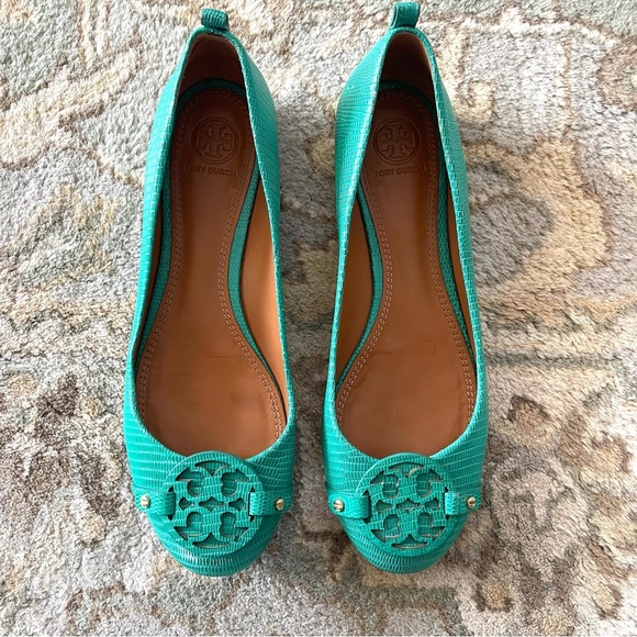 Tory Burch Shoes - Tory Burch Mini Miller Flat Micro Tejus Green 8.5